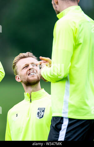 Opalenica, Poland. 12th July, 2019. OPALENICA, 12-07-2019, Dutch football, Eredivisie, season 2019/2020, trainingcamp, Vitesse player Max Clark during training in Poland Credit: Pro Shots/Alamy Live News Stock Photo