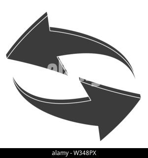 Arrows set. Silhouette icons Stock Vector