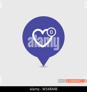 Favorites pin map icon. E-commerce sign. Map pointer. Map markers. Destination vector icon. Graph symbol for your web site design, logo, app, UI. Vect Stock Vector