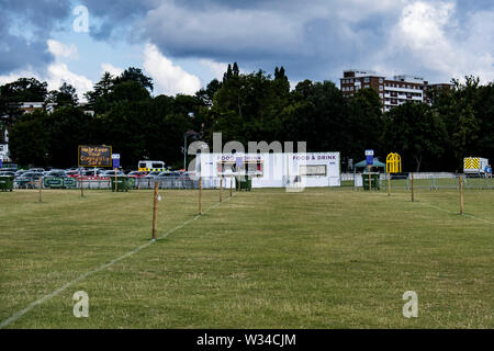 London, UK. 12th July, 2019. General view of the empty queue at day 11 at the Wimbledon Tennis Championships 2019 at the All England Lawn Tennis and Croquet Club in London. Credit: Frank Molter/Alamy Live News Stock Photo