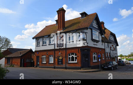 The Swan Inn at Horning Norfolk England. Stock Photo