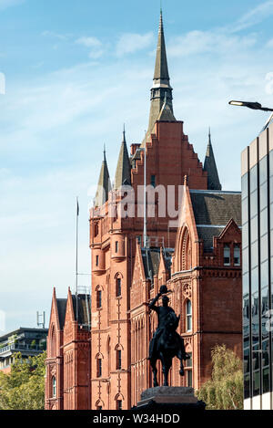 Beautiful example of gothic revival architecture in London. Holborn Bars, also known as Prudential Assurance Building - Holborn, London. Stock Photo