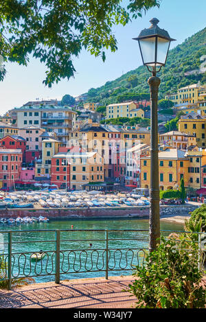 View of Genova Nervi - a former fishing village and seaside resort in Liguria, Genoa, Italy Stock Photo