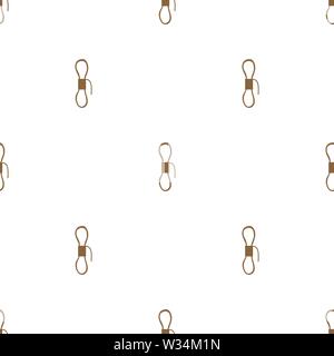 Seamless pattern with rope on white background. Vector illustration for design, web, wrapping paper, fabric, wallpaper. Stock Vector