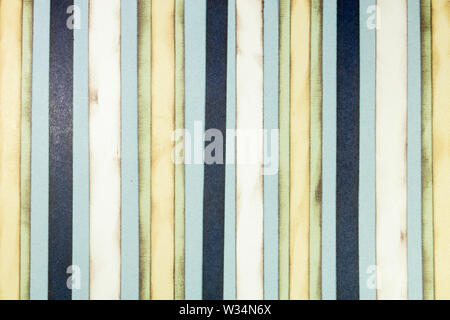 Graphic resource, multicolored strips predominantly pistachio green blue and yellow with stripes Stock Photo
