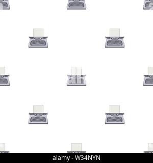 Seamless pattern with typewriter machine. Journalist equipment. Vintage tehnology. Keyboard. Antique equipment. Vector illustration for design, web, w Stock Vector