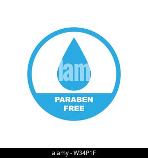 Paraben free sign simple design. Vector eps10 Stock Vector