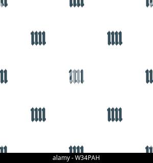 Seamless pattern with radiator on white background. Flat style icon of utilities. Symbol of light. Vector illustration for design, web, wrapping paper Stock Vector