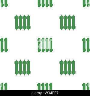 Seamless pattern with radiator icon. Green ecological sign. Protect planet. Vector illustration for design, web, wrapping paper, fabric, wallpaper. Stock Vector