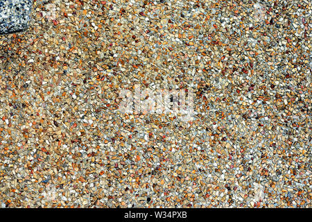 Pebble stone floor texture close up. Abstract background Stock Photo