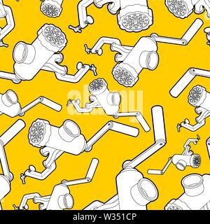 Meat grinder pattern seamless. mincing machine background . hasher texture. Vector meat-chopper ornament Stock Vector