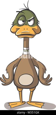 angry duck cartoon