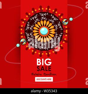 raksha bandhan big sale poster Stock Vector