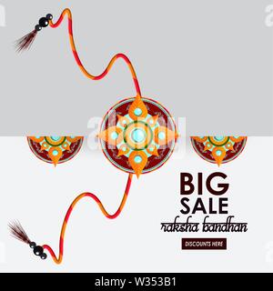 raksha bandhan big sale poster Stock Vector