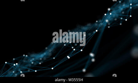 Abstract background consisting of points and lines Stock Photo
