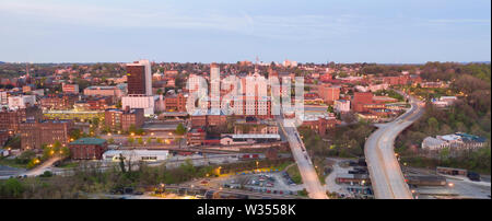 Aerial View of the hill that holds Lynchburg Virginia United States North America Stock Photo