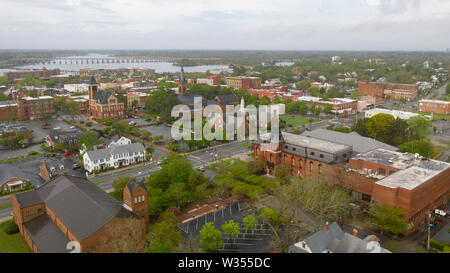 New Bern North Carolina is situated on the Neuse River and was the states first capital Stock Photo