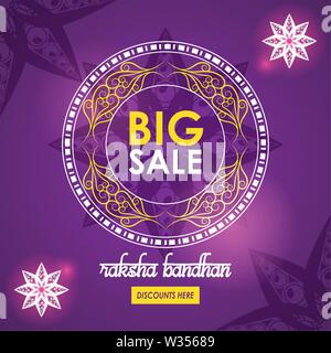 raksha bandhan big sale poster Stock Vector