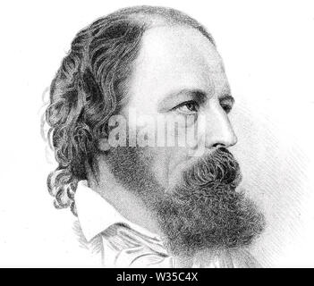 ALFRED TENNYSON (1809-1892) English poet Stock Photo