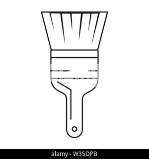 painting work house renovation cartoon in black and white Stock Vector