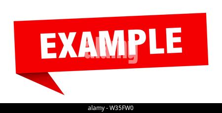 example speech bubble. example sign. example banner Stock Vector