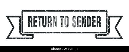 return to sender grunge ribbon. return to sender sign. return to sender banner Stock Vector