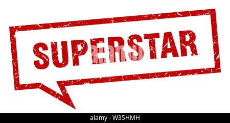 superstar sign. superstar square speech bubble. superstar Stock Vector