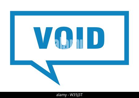 void sign. void square speech bubble. void Stock Vector