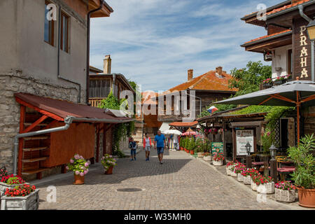 Street in Old Nessebar, Bulgaria Stock Photo