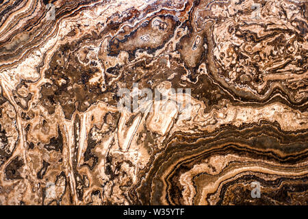 Marble slabs with striking brown pattern on a light background Stock Photo