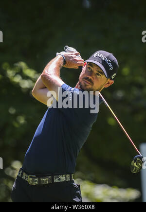 Brian Harman tees off on the 15th hole during the second round of the ...