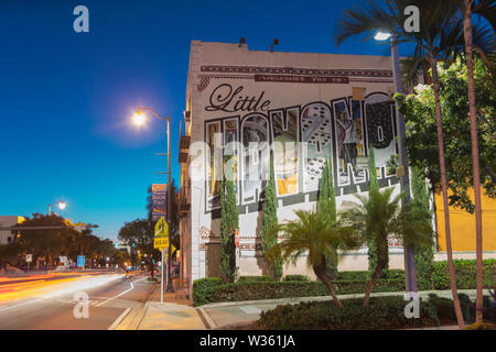 WELCOME TO LITTLE HAVANA SIGN MURAL (©UNATTRIBUTED)  EIGHTH STREET LITTLE HAVANA NEIGHBORHOOD MIAMI FLORIDA Stock Photo