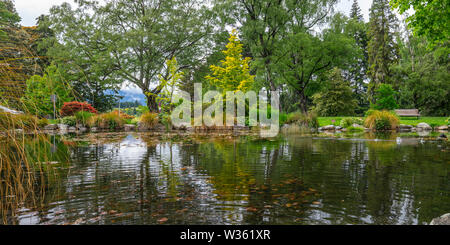 Queenstown Gardens, Queenstown, South Island, New Zealand Stock Photo