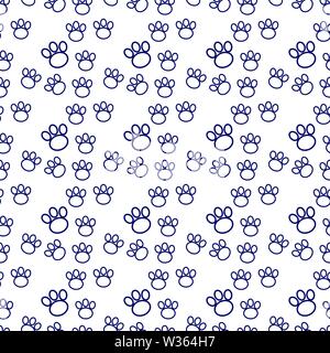 Paw print seamless. Stock Vector