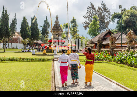 Balinese Hindu temple Pura Ulun Danu Beratan, Tabanan, Bali, Indonesia Stock Photo