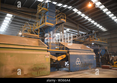 CHRISTCURCH, NEW ZEALAND, DECEMBER 12, 2018: Facilities for batching and loading fertiliser Stock Photo