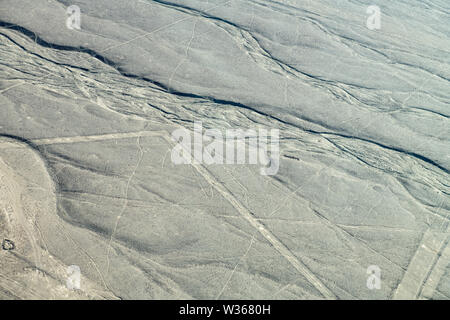 Whale image at Nazca Lines in Peru Stock Photo