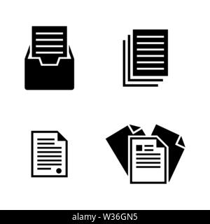 File. Simple Related Vector Icons Set for Video, Mobile Apps, Web Sites, Print Projects and Your Design. Black Flat Illustration on White Background. Stock Vector