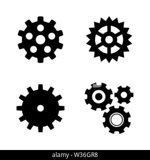 Pinion. Simple Related Vector Icons Set for Video, Mobile Apps, Web Sites, Print Projects and Your Design. Black Flat Illustration on White Background Stock Vector