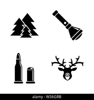 Poaching. Simple Related Vector Icons Set for Video, Mobile Apps, Web Sites, Print Projects and Your Design. Black Flat Illustration on White Backgrou Stock Vector
