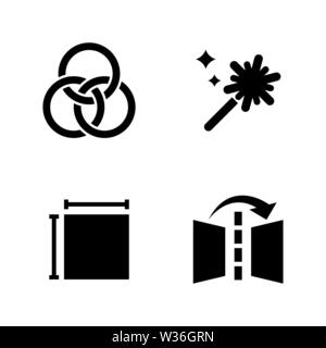 Image Editing. Simple Related Vector Icons Set for Video, Mobile Apps, Web Sites, Print Projects and Your Design. Black Flat Illustration on White Bac Stock Vector