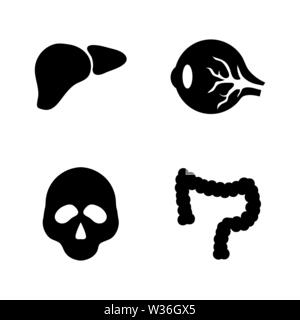 Human Internal Organs. Simple Related Vector Icons Set for Video, Mobile Apps, Web Sites, Print Projects and Your Design. Human Internal Organs icon B Stock Vector