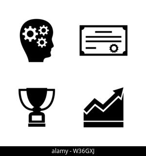 Career Progress. Simple Related Vector Icons Set for Video, Mobile Apps, Web Sites, Print Projects and Your Design. Career Progress icon Black Flat Il Stock Vector