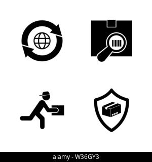 Logistic Shipping, Delivery. Simple Related Vector Icons Set for Video, Mobile Apps, Web Sites, Print Projects and Your Design. Logistic Delivery icon Stock Vector