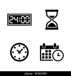 Time, Clock, Watch, Timer. Simple Related Vector Icons Set for Video, Mobile Apps, Web Sites, Print Projects and Your Design. Time, Clock, Watch, Time Stock Vector