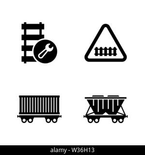 Railway Carriage, Train. Simple Related Vector Icons Set for Video, Mobile Apps, Web Sites, Print Projects and Your Design. Railway Carriage, Train ic Stock Vector