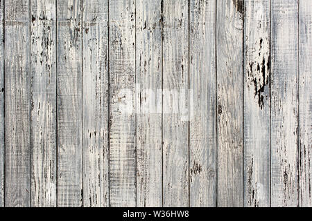 Part of old white wooden wall - rustic and vintage Stock Photo