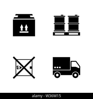 Express delivery. Simple Related Vector Icons Set for Video, Mobile Apps, Web Sites, Print Projects and Your Design. Black Flat Illustration on White Stock Vector