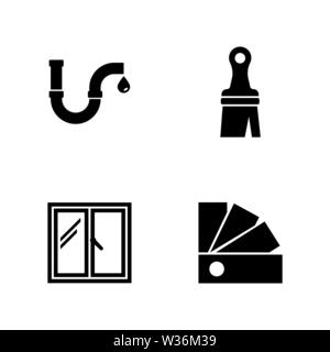 Worker toolbox. Simple Related Vector Icons Set for Video, Mobile Apps, Web Sites, Print Projects and Your Design. Black Flat Illustration on White Ba Stock Vector