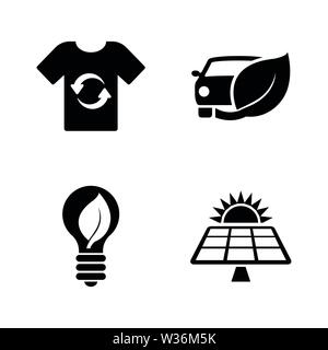 Ecology, Green Energy. Simple Related Vector Icons Set for Video, Mobile Apps, Web Sites, Print Projects and Your Design. Ecology, Green Energy icon B Stock Vector
